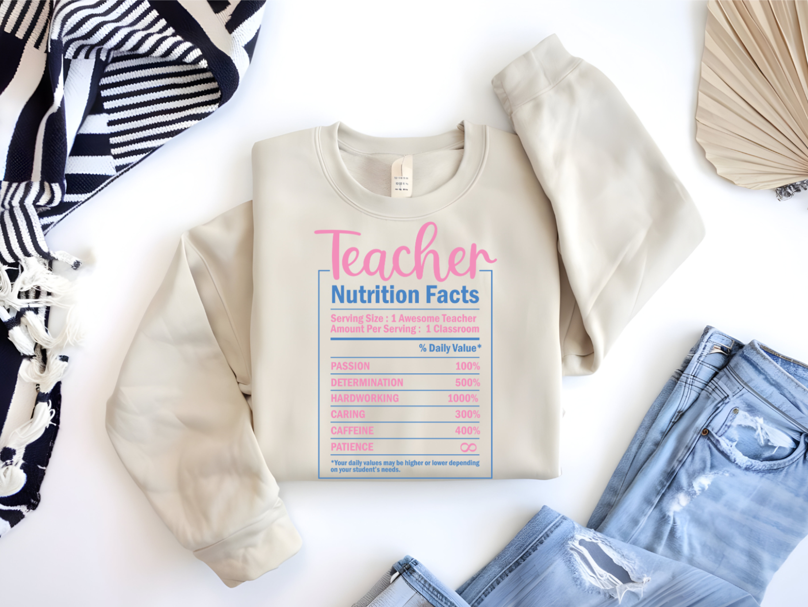 Teacher Facts Crew Neck