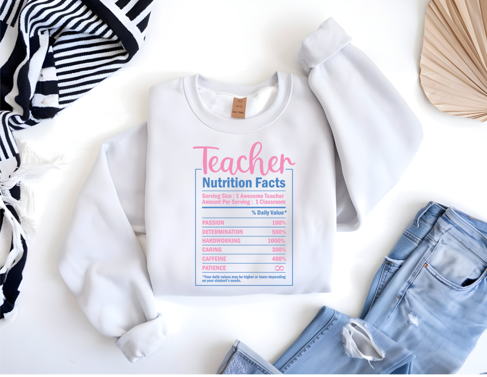 Teacher Facts Crew Neck