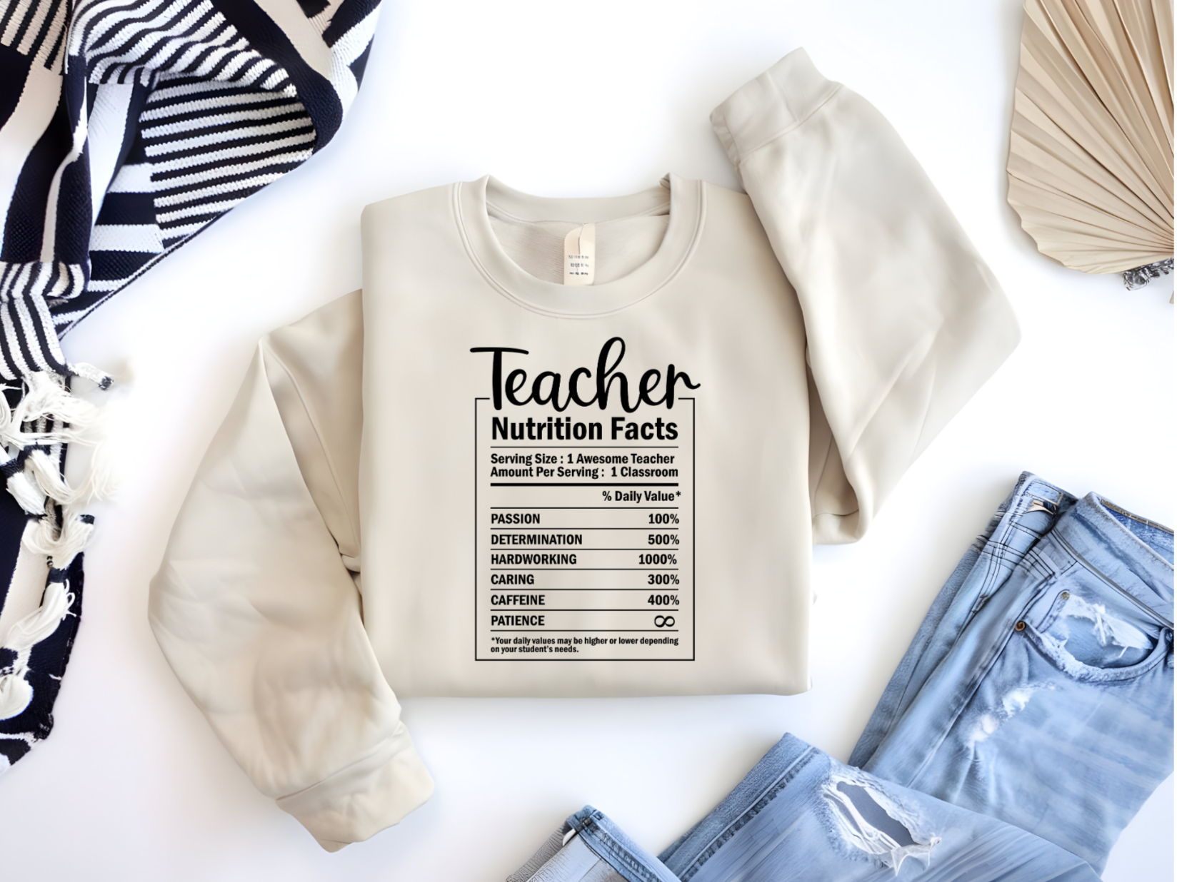 Teacher Facts Crew Neck