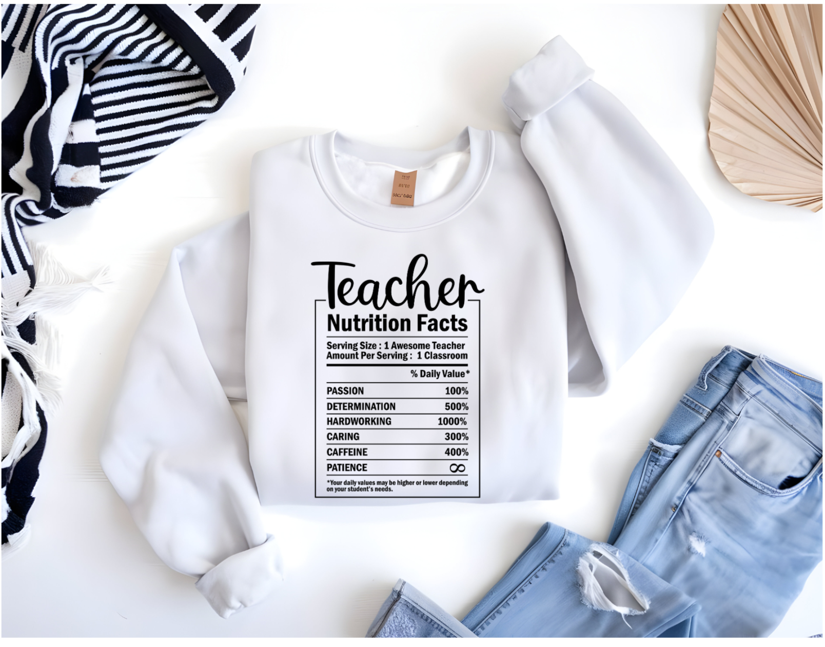 Teacher Facts Crew Neck